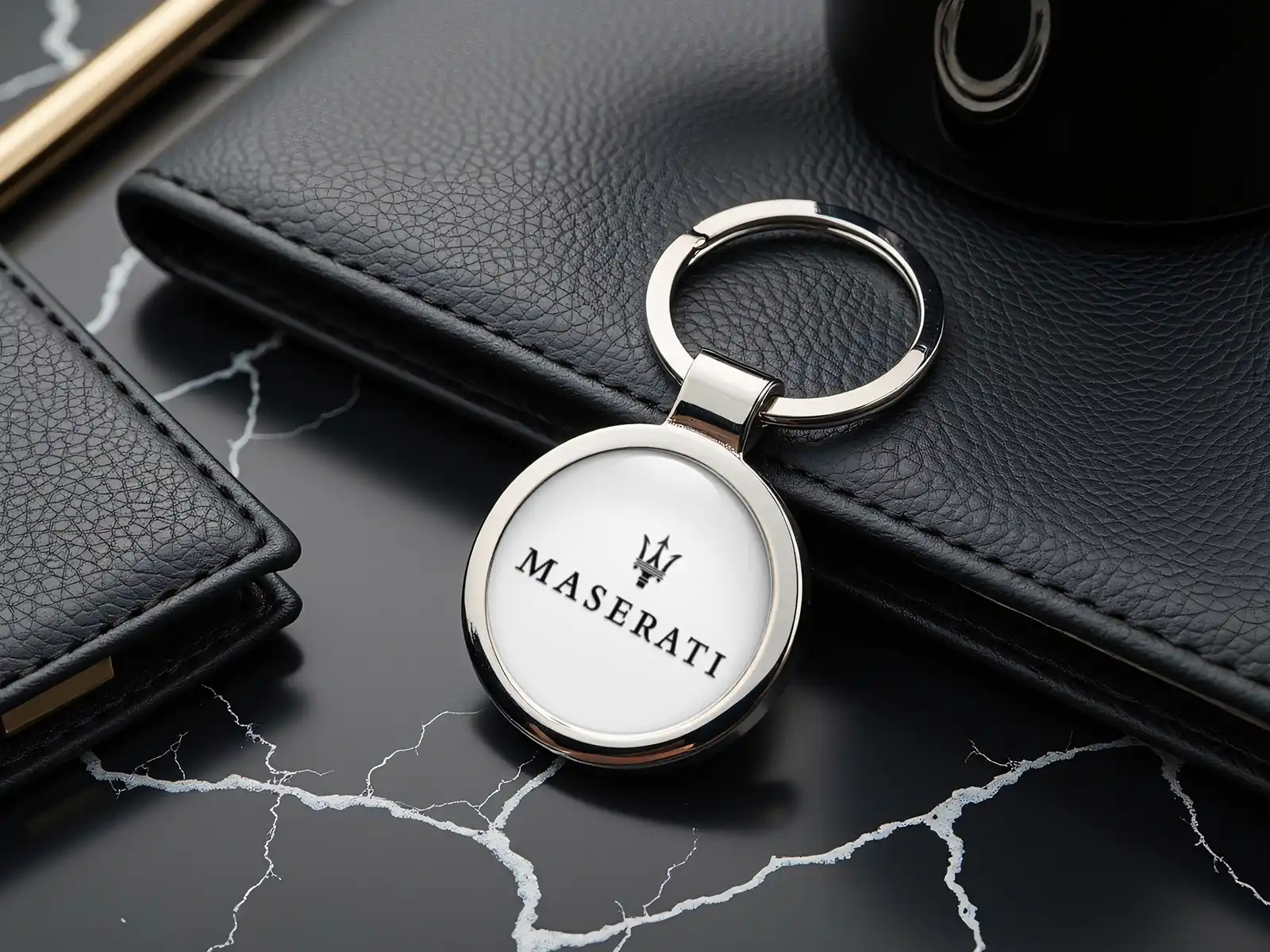 Maserati Llavero Personalizado Foto Domed Estilo